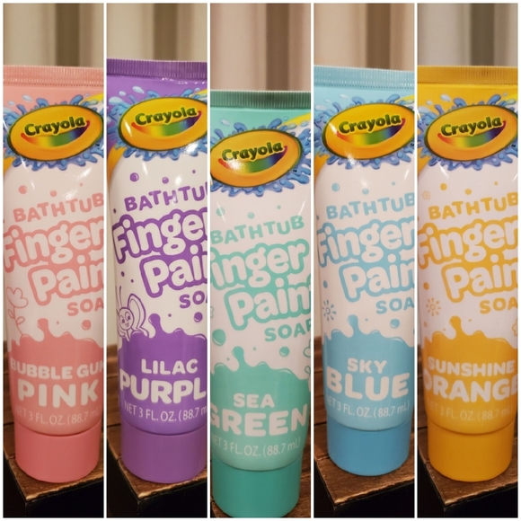 Crayola BathTub Finger Paint Soap 5 Pack New Pastel Colors - Picture 4 of 4